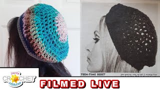 1967 Vintage Beret Pattern Made Modern - Fall Crochet Along Live Stream - August 7, 2023