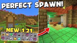 🔥🔥(God Seed)BEST SEED EVER!! In Minecraft Bedrock 1.21 I Got 3 Enchanted Apple🍎 & DIAMONDS 💎 emerald