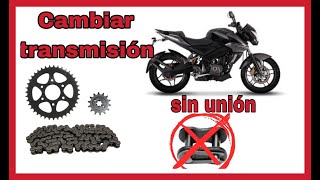 Cambiar Transmision Rouser NS200 sin union de cadena