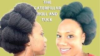 QUICK AND CUTE NATURAL HAIR STYLE TUTORIAL | The Caterpillar 🐛