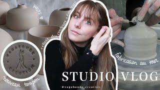 QUELQUES JOURS À L’ATELIER - STUDIO VLOG 👩🏼‍🎨 Résultat 1ère cuisson, choix couleurs, émaillage ☁️