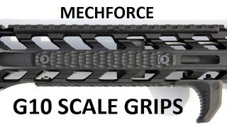 Mechforce G10 Handguard Slip Resistant Scale Mod Best AR15 Grip Upgrades Review Floating Keymod MLok