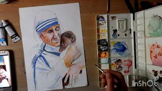 Mother Teresa drawing @motherteresa @mothersdaydrawing