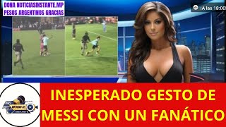 EL INESPERADO GESTO DE LIONEL MESSI CON UN FANÁTICO QUE SE HABÍA METIDO A LA CANCHA