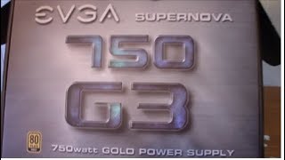 EVGA Supernova 750 G3 80Plus Gold 750W Fully Modular Power Supply With 10 Year Warranty & 150mm Size