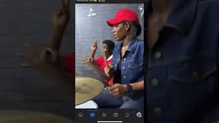 FEMALE DRUMMER and her HYPEMAN!  #femaledrummer #hypeman #drums #drummer #drummers #trending