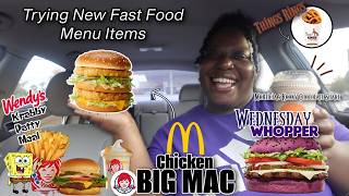 TRYING NEW MENU ITEMS FROM FAST FOOD RESTURANTS *HONEST REVIEW*