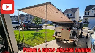 Repairing a cheap Amazon awning