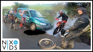 Green Laning 101, One Flat Motorcycle Tyre and a Broken Van