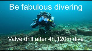 Everybody loves a valve drill - here's a CCR one after a 4h 120m dive