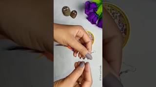 DIY beautiful earrings making 😍✨✨#handmade #diy #shorts #youtubeshorts  subscribe for more ❤️