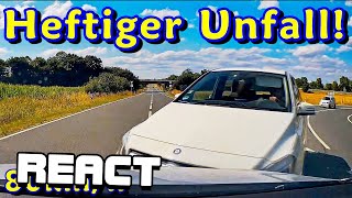 React: Frontalunfall, Prügeleien und unterlassene Hilfeleistung | DDG Dashcam Germany | Unfallfolge