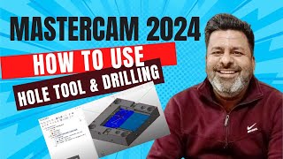 Mastercam 2024 Hole tool | How to use Hole tool & drilling  toolpath| Mastercam drilling