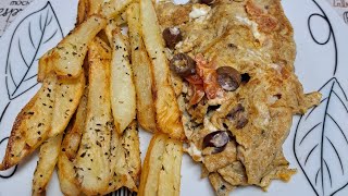 Delicious omelette and potatoes 😋❤️#omelette #potatorecipe #easy #πατάτεσ #ομελετα