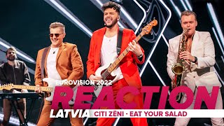 Citi Zēni "Eat Your Salad" REACTION | Eurovision 2022 Latvia | OGAE Ukraine 🇱🇻