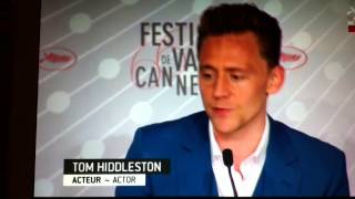 Tom Hiddleston at Cannes 2013, Only Lovers Left Alive Press Conference