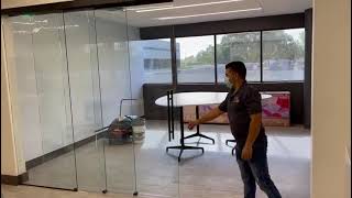 HDSAFE Sliding Frameless Glass Door Soft Close 8-12mm Glass Doors