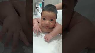 Baby Aashir taking a bath #cutebaby #babyboy #babybath #shorts #shortvideo #babysongs #babyvideos