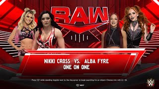 WWE 2K24 Nikki Cross Vs Alba Fyre | RAW | Universe Mode