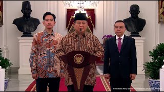 Presiden Prabowo | Umumkan Calon Menteri Kabinet Merah Putih Periode 2024-2029 | Istana Merdeka