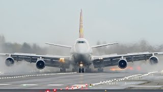 1 HOUR+ of Boeing 747 at Schiphol Airport - 66 Landings and Takeoffs by the Queen of the Skies