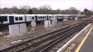 RD24737c(vid).  Class 450 departing from Guildford.