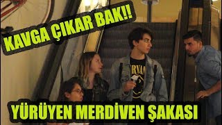 YÜRÜYEN MERDİVENDE KİTLENİP KALMA ŞAKASI!!!