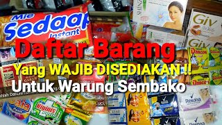 Daftar isi warung sembako pemula sederhana - paling dicari