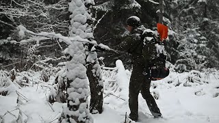 24 Hours Solo in the Snow Forest - Winter Camping & Survival Skills