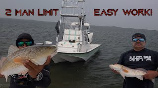 ARROYO CITY,TX FISHING ON OUR NEW SHALLOW SPORT! ME AND MY POPS LIMITED OUT! GREAT DAY! REDFISH CITY