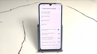 how to turn on home screen layout in samsung galaxy a35 5g