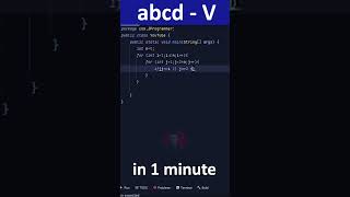 abcd - V (in 1 minute)