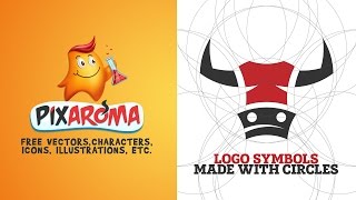 How to make logo symbols from circles - sketch to vector process