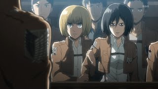 Armin stops Mikasa from try to fight Levi for abuse Eren Twice - Attack on Titan