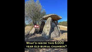 Entering an incredible dolmen in Portugal