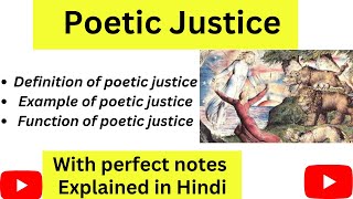 Poetic Justice in English Literature in Hindi | Thinking Literature | UGC-NET English