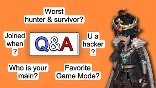 Who do you main? Q&A answered by me | Identity V