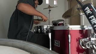 As blood runs black in dying days drum cover