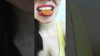 ASMR apricots yummy Turkish snack dried tasty big bites chew chew chew mukbang #shorts sunny sounds