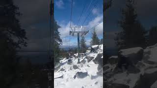 Lake Tahoe California Gondola Sightseeing. #laketahoe #laketahoegondola #gondolaride #snowboarding