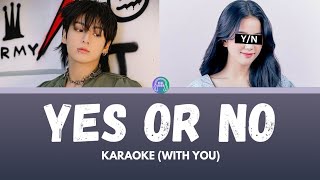 JUNGKOOK(정쿡) | Yes or No | Karaoke | Duet(You as a member) #vibehour07