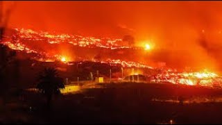 بركان لابالما يزداد قوة ويدمر كل ما يعنرض طريقة فى جزر الكنارى اسبانيا || L|La Palma Volcano