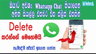 How To Delete All WhatsApp chat In One Click & Protect Wanted Chat | Sri Network