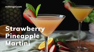 Homemade Happy Hour :: Strawberry Pineapple Martini