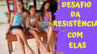 Desafio da piscina com elas e a resistência(girls swimming) pool chellenge