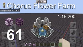 Minecraft Bedrock Tutorials(61) - How to build a Chorus Flower Farm (1.16.200)