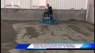 Concrete floor leveling driving power trowel