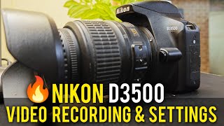 Nikon D3500 Video Recording Kaise Kare | Nikon D3500 Video Settings