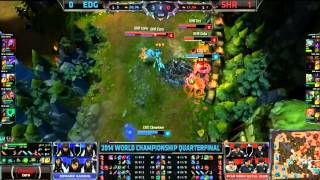 League of Legends World Championships 2014 - Uzi with the quadra against EDG