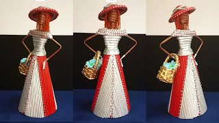 Newspaper Doll /Newspaper Craft /Room Decoration Idea /DIY Paper Doll